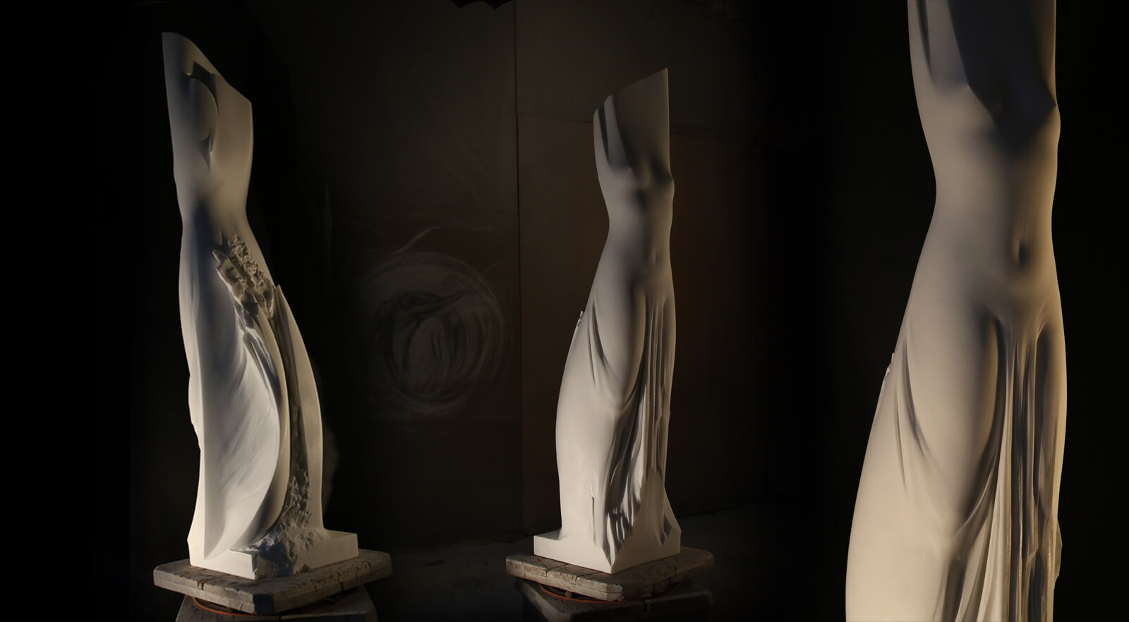 Athena | 2014 | cm 194,5-42-40 | marmo statuario - marble